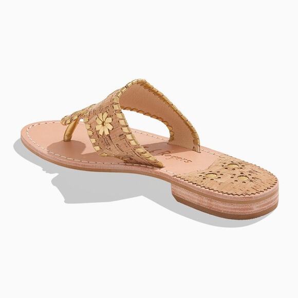 Jack Rodgers Flat Sandal In Cork Size 6 - Picture 3 of 8